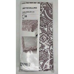 IKEA Jattevallmo Full/Double Size Fitted Bed Sheets Red / Pink Paisley Brand New